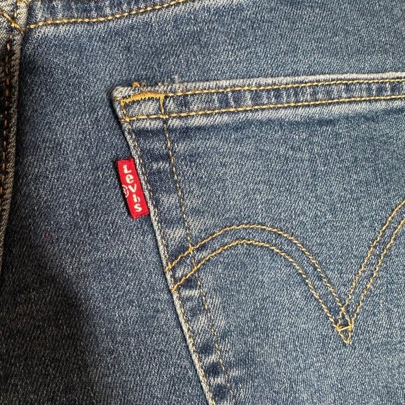Levi's Ribcage button fly Straight Ankle Jeans Sz 32" - Picture 11 of 12